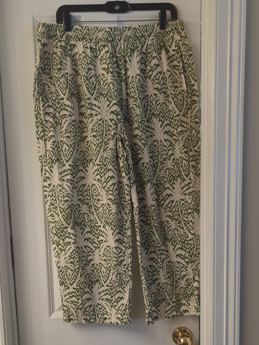 Zara Green & Cream Pants